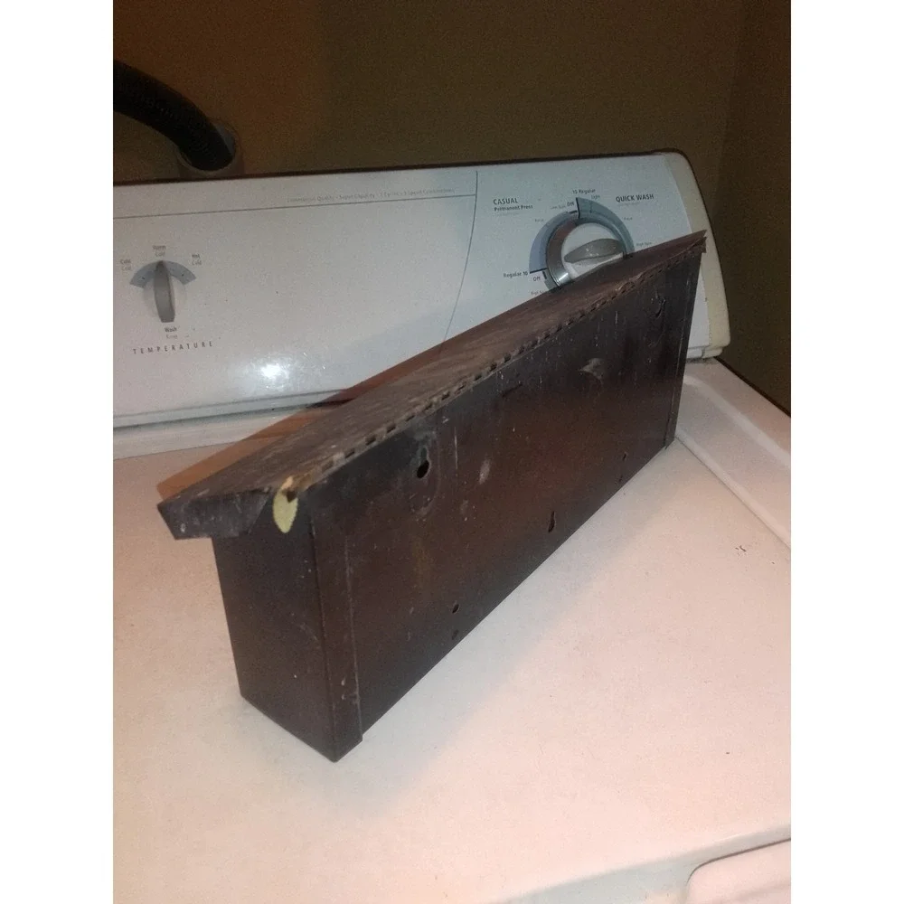 Vintage Mid Century Metal Black Mailbox Wall‎ Mount Box 15